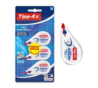 Tipp-Ex Mini Pocket Mouse Rubans Correcteurs 6m x 5 mm, Parfait pour l'Ecole et au Bureau, Blister Format Spécial de 3