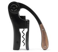 Tire-bouchon à levier, modèle Oeno Motion, noir, en bois de noyer