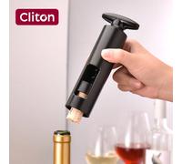 Tire-bouchon à vin rotatif à simple opération avec coupe-capsule - Nouveau tire-bouchon professionnel 2 en 1 de haute qualité avec coupe-capsule de vin. Ouvre-bouteille de vin manuel facile à tourner,