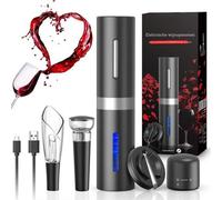 Tire-bouchon électrique - 6-en-1 - Automatique et sans fil - Rechargeable par USB - Scelle sous vide