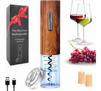 Tire bouchon électrique led effet bois rechargeable usb c