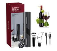 Tire Bouchon Électrique, Ouvre Bouteille Professionnel pour Vin Sans Fil Décapsuleur Automatique avec USB, Coupe-capsule, Bouchon de Bouteille de Vin et Bec Verseur, pour la maison, le restaurant