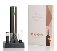 Tire Bouchon Électrique Rechargeable,InnovTec Tire Bouchon Électrique Sommelier Coffret Design Facile a Ouvrir Professionnel Socle de Recharge sans Fil Amateur Acier