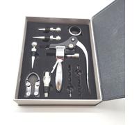 Tire-bouchon Faburo 9 pièces Set cadeau pour le vin Boîte cadeau Bar