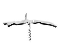 FM Professional 21778 Tire-bouchon limonadier double levier, tire-bouchon, tire-bouchon double levier, Acier inoxydable, Argenté, 17 x 2.3 x 1.2 cm