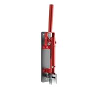 Tire-bouchon mural caviste Rouge Cerise avec support en bois gris foncé 110 LUX