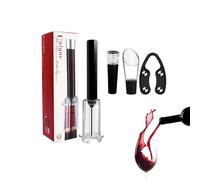 Tire-bouchon - Ouvre-bouteille automatique - Coupe- - Aérateur de vin et bouchon de vin sous vide - Ensemble tire-bouchon - Argenté
