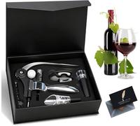 Tire Bouchon,Ouvre-bouteilles de Vin,Set Tire Bouchons Sommelier,Kit de Ouvre Bouteille,Sommelier Kit,Ensemble Cadeau D'accessoires pour Le Vin avec Coffret,Cadeaux et Amateurs de Vins