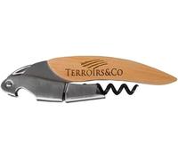 Tire bouchon personnalisé Mabouteille® - Tire bouchon lame en bois avec gravure laser pour message, prenom, slogan…