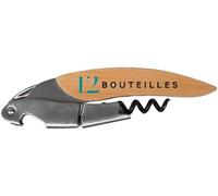Tire bouchon personnalisé Mabouteille® - Tire bouchon lame en bois avec gravure laser pour message, prenom, slogan… [ Couteau tire bouchon ]