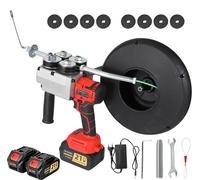 Tire-câbles électrique - Machine de traction de câbles automatique - Moteur sans balais - Câble de traction de 40 mètres - Montage mural - Batterie lithium-ion rechargeable - Pour électriciens