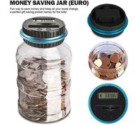 TIRELIRE 15L Tirelire Compteur Numerique Electronique Numerique LCD Comptage Piece Tirelire Economie Jar Coins Boite De Rangement