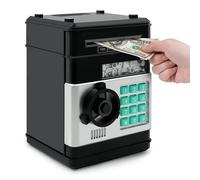 Tirelire à code pour enfants, mini-coffre-fort électronique pour pièces de monnaie et argent réel