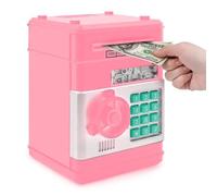 Tirelire à code pour enfants, mini coffre-fort électronique pour pièces de monnaie et argent réel