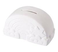 Tirelire à Peindre Arc-en-Ciel 14cm Blanc Blanc G