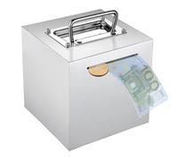 Tirelire Adulte en Acier Inoxydable,Cadeau Money Box en Métal pour Les Enfants,Grande Tirelires Incassable avec Poignée de