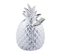 Relaxdays Tirelire ananas argenté en lot de 2