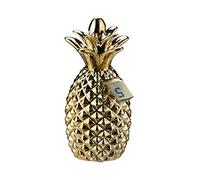 Relaxdays Tirelire ananas doré en lot de 2