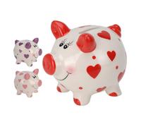 Tirelire - BASICS - Petit Cochon - Céramique - 9x7,5x8cm - Multicolore