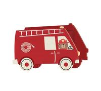 Tirelire Bois Forme Camion Pompier