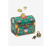 Djeco Tirelire Pirate – Coffre de pirate en métal