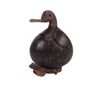 Tirelire Canard en Noix de Coco, déco Exotique Pleine de gaieté
