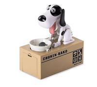 Tirelire Chien Affamé, Tirelire en Forme de Chien Affamé, Tirelire en Forme de Chien affamé Tirelire électronique pour Enfants d'anniversaire Cadeau de Noël (White)