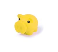 Tirelire cochon avec corps souple avec finition caoutchoutée vive. Tirelire originale pour enfants avec bouchon. Tirelire de voyage légère et résistante (jaune)