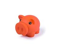 Tirelire cochon avec corps souple avec finition caoutchoutée vive. Tirelire originale pour enfants avec bouchon. Tirelire de voyage légère et résistante (orange)