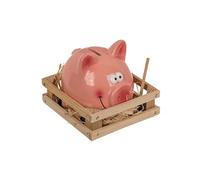 Out Of The Blue - Tirelire Cochon avec marteau - Multicolores 14 x 12 cm