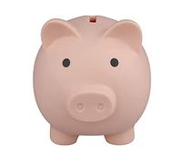 Tirelire Cochon Mignonne en Plastique - D'argent De Voyage pour Enfant, Garçons, Filles - Cadeau D'économie (Blanc Rose)