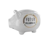 THE CONCEPT FACTORY - TI3083 - Tirelire Cochon XXL en céramique - décoration Design et Cadeau Original - Dimensions 185 x 27 x 21 cm - Couleur Blanche - Idée Cadeau