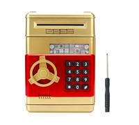 Tirelire Coffre-Fort, Code Électronique Tirelire, Mini Coffre-Fort à Combinaison Automatique ATM Tirelire Boîte de Rangement pour Pièces et Billets Cadeau pour Enfants et Adulte, avec Musique