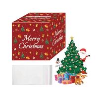Tirelire de Noël ? Tirelire extractible, 30 sacs en rouleau, idée de vacances amusante, support créatif festif pour notes, organisateur de cadeaux décoratif | Nouveauté avec enfants et adultes F