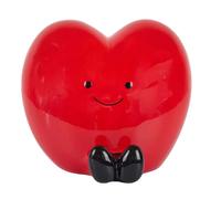 Tirelire Déco Cœur Kawaii 14cm Rouge