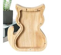 Tirelire décorative en bois transparent en forme de chien | Tirelire en forme d'animal pour filles, enfants, adultes, anniversaire, Noël, fête des enfants, crèche, chambre à coucher
