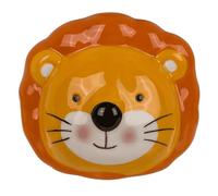 Tirelire décorative en céramique avec motifs d'animaux, 10 x 8 x 7 cm, collection de personnages lion, tigre, ours, chat, chien, Koala, avec bouchon (lion)