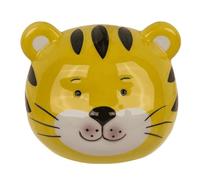 Tirelire décorative en céramique avec motifs d'animaux, 10 x 8 x 7 cm, collection de personnages lion, tigre, ours, chat, chien, Koala, avec bouchon (tigre)