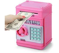 Tirelire distributeur automatique pour enfants de 3 à 12 ans, coffre-fort électronique pour filles et garçons, tirelire à code