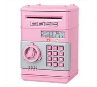 Tirelire électronique automatique mini sécurisée avec serrure à code, cadeau pour enfants rose