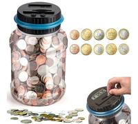 Tirelire électronique LCD numérique, compteur de pièces, comptage de pièces, boîte d'économie d'argent, pot de pièces de monnaie, boîte de rangement pour USD, Euro, cadeaux d'argent Dollar