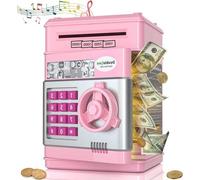 Tirelire électronique pour enfants - Tirelire avec mot de passe et musique - Mini-distributeur automatique - Tri automatique des pièces - Tiroir à monnaie - Solution pratique pour l'apprentissage de l