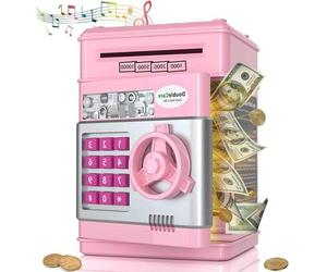 Tirelire électronique pour enfants - Tirelire avec mot de passe et musique - Mini-distributeur automatique - Tri automatique des pièces - Tiroir à monnaie - Solution pratique pour l'apprentissage de l