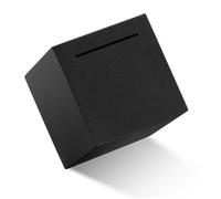 Tirelire en Acier Inoxydable pour Adultes et Enfants - Grande Capacité 10000 Euros - Doit Être Cassée pour - 12cm x 12cm - Noir