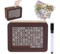 Tirelire En Bois, Tirelire Sans Ouverture, Numérique Tirelire Réutilisable, Tirelire Avec Compteur, Aide Les Enfants Et Les A[S300]