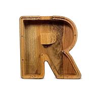 Tirelire en bois - YYV - Lettre R - Décorative - Mixte - Chambre enfant