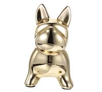 Tirelire en Céramique Chien Style Nordique pour Table et Bureau Doré | Stockage de Pièces, Décoration de Bureau, Statue Adorable, Usage pour Chambre D'garçon et Filles, Format Compact
