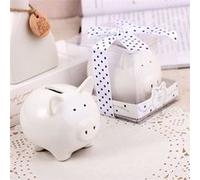 Tirelire en céramique en forme de cochon blanc Multi G