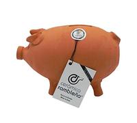 Tirelire en céramique en forme de cochon rouge traditionnel 100 % faite à la main 22 x 13 x 15 cm