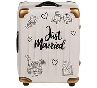 ootb Tirelire Mariage en Céramique - Just Married - Valise 15,5 cm